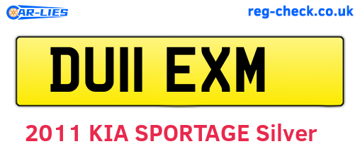 DU11EXM are the vehicle registration plates.