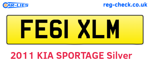 FE61XLM are the vehicle registration plates.