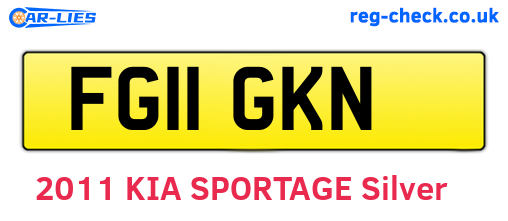 FG11GKN are the vehicle registration plates.