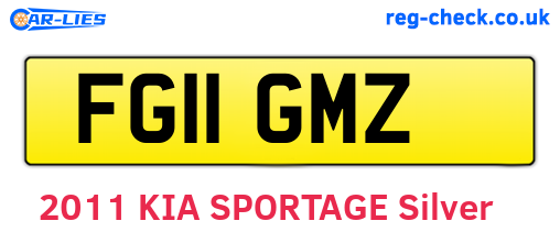 FG11GMZ are the vehicle registration plates.