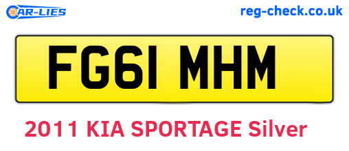 FG61MHM are the vehicle registration plates.