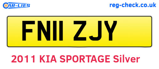 FN11ZJY are the vehicle registration plates.