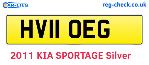 HV11OEG are the vehicle registration plates.