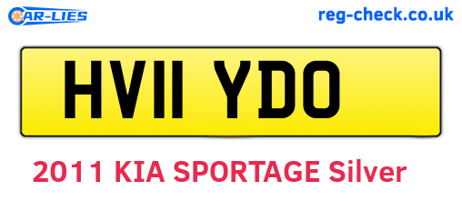 HV11YDO are the vehicle registration plates.
