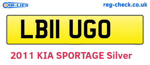 LB11UGO are the vehicle registration plates.