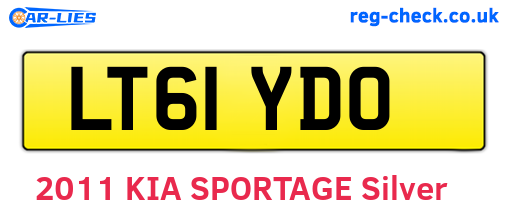LT61YDO are the vehicle registration plates.