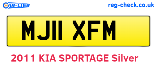 MJ11XFM are the vehicle registration plates.