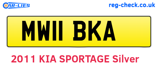 MW11BKA are the vehicle registration plates.