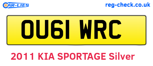 OU61WRC are the vehicle registration plates.