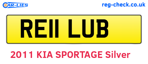 RE11LUB are the vehicle registration plates.