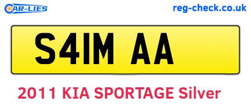 S41MAA are the vehicle registration plates.
