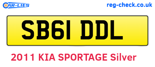SB61DDL are the vehicle registration plates.
