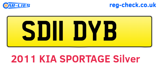SD11DYB are the vehicle registration plates.