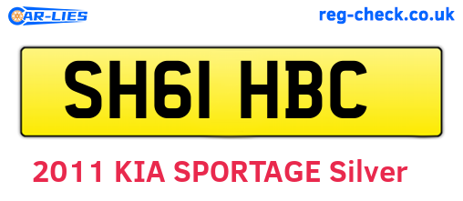 SH61HBC are the vehicle registration plates.