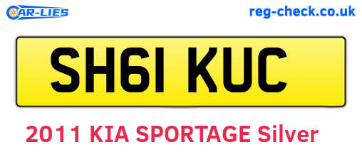 SH61KUC are the vehicle registration plates.
