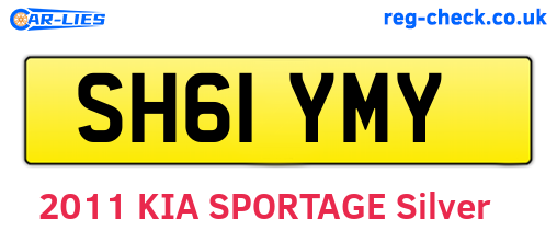 SH61YMY are the vehicle registration plates.