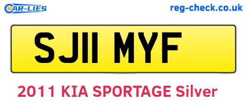 SJ11MYF are the vehicle registration plates.