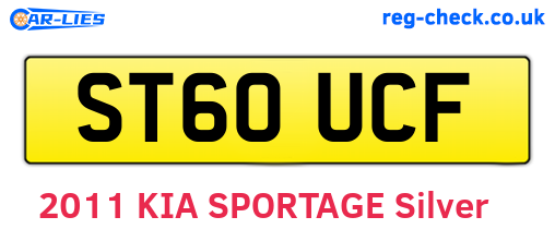 ST60UCF are the vehicle registration plates.
