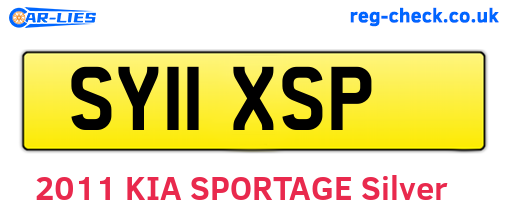 SY11XSP are the vehicle registration plates.