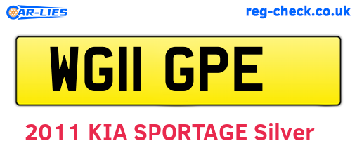 WG11GPE are the vehicle registration plates.