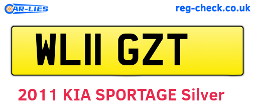 WL11GZT are the vehicle registration plates.