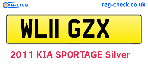 WL11GZX are the vehicle registration plates.