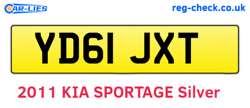 YD61JXT are the vehicle registration plates.