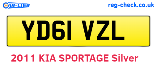 YD61VZL are the vehicle registration plates.