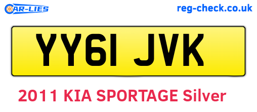 YY61JVK are the vehicle registration plates.