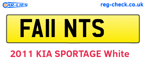 FA11NTS are the vehicle registration plates.