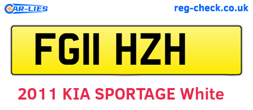 FG11HZH are the vehicle registration plates.