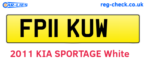 FP11KUW are the vehicle registration plates.