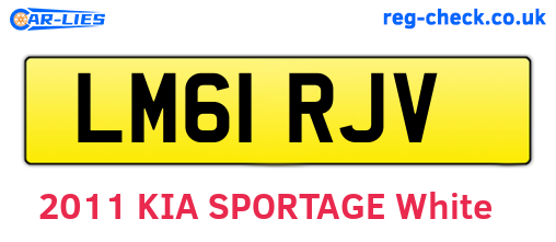 LM61RJV are the vehicle registration plates.