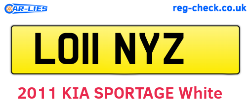 LO11NYZ are the vehicle registration plates.