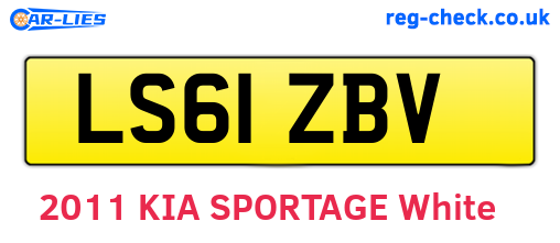 LS61ZBV are the vehicle registration plates.