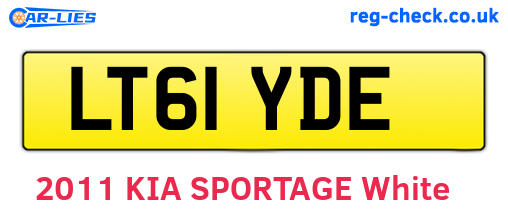 LT61YDE are the vehicle registration plates.