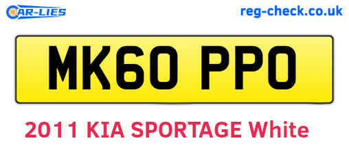 MK60PPO are the vehicle registration plates.