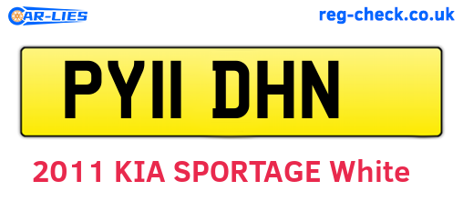PY11DHN are the vehicle registration plates.