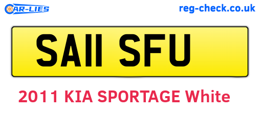 SA11SFU are the vehicle registration plates.