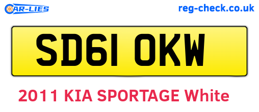 SD61OKW are the vehicle registration plates.