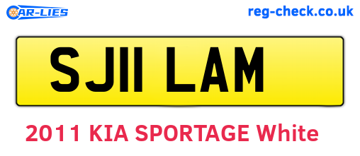 SJ11LAM are the vehicle registration plates.