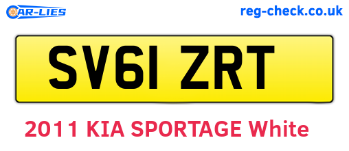 SV61ZRT are the vehicle registration plates.