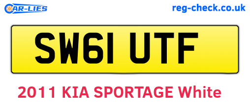 SW61UTF are the vehicle registration plates.
