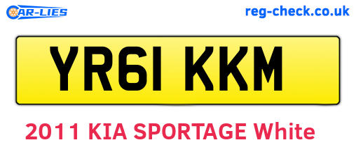 YR61KKM are the vehicle registration plates.