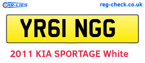 YR61NGG are the vehicle registration plates.