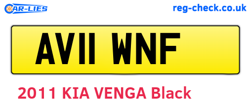 AV11WNF are the vehicle registration plates.