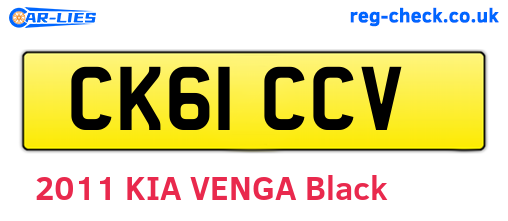 CK61CCV are the vehicle registration plates.