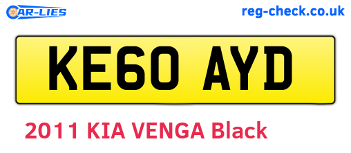 KE60AYD are the vehicle registration plates.