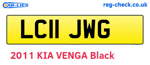 LC11JWG are the vehicle registration plates.