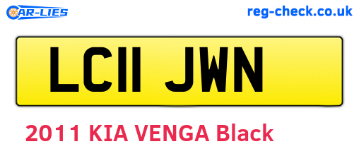 LC11JWN are the vehicle registration plates.